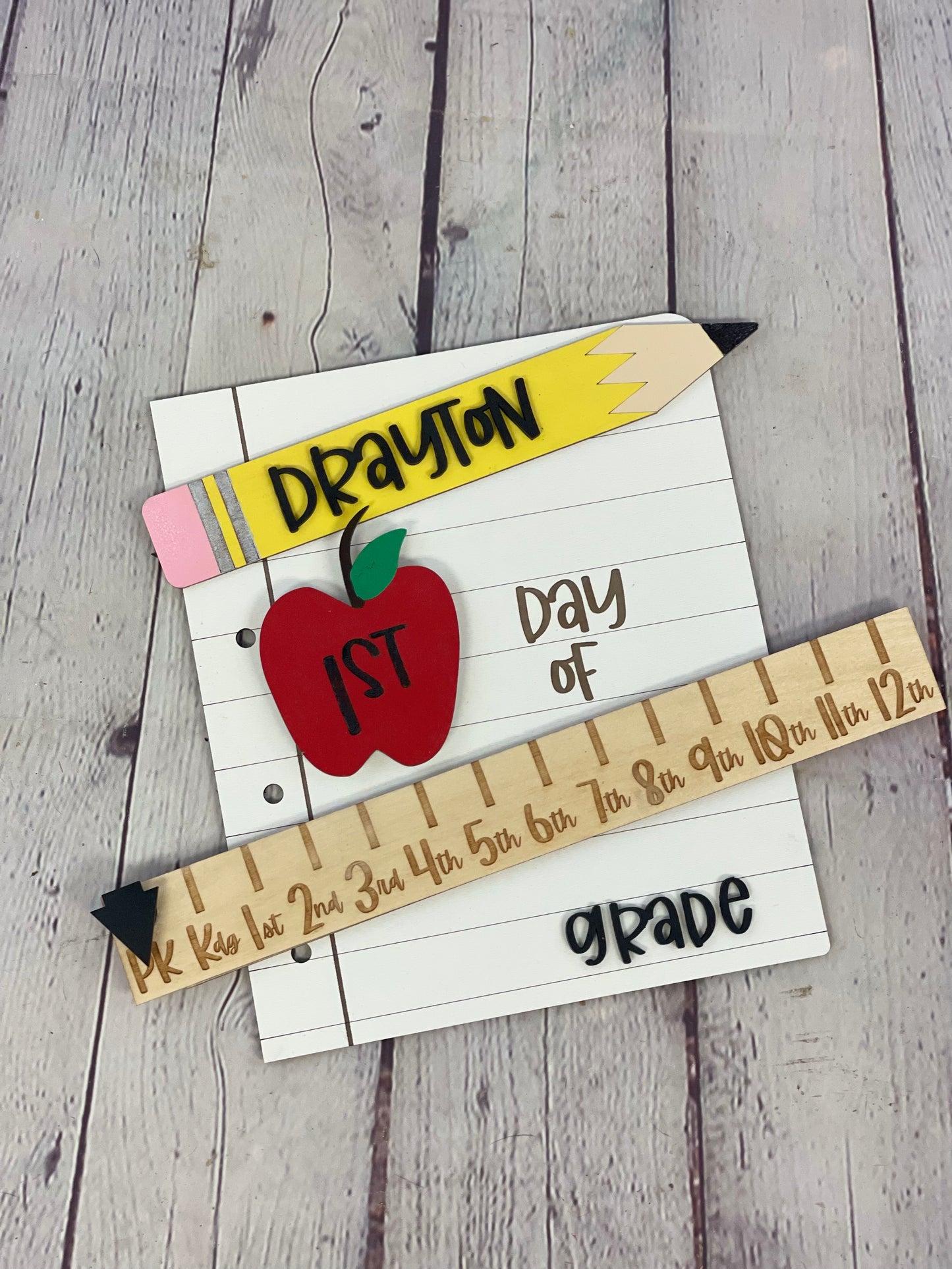 Personalized First Day of School Sign