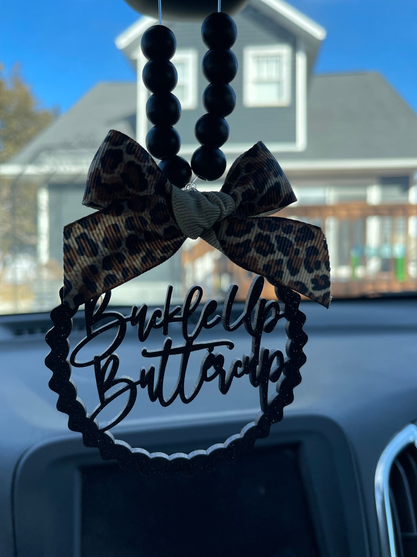 Buckle Up Buttercup Mirror Charm | Car Charm | Rear View Mirror Charm | New Driver Gift | Mom Gift | Car Charm